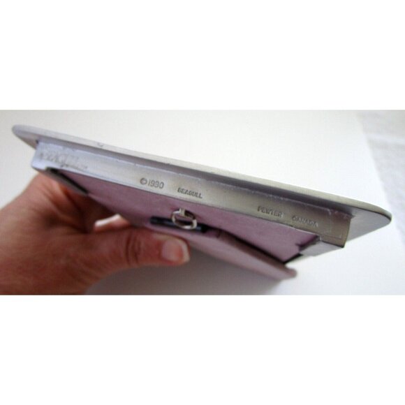 Vintage Seagull Canada Pewter Woman Golfer Scene Picture Frame - 1990 - 3.5 x 5 - Picture 9 of 15